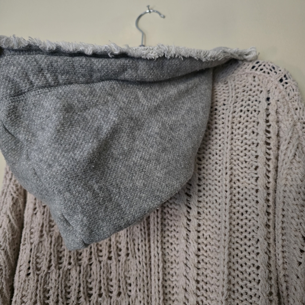 Free People Elan Tierra Cable Knit Hoodie Sweater - Picture 7 of 8